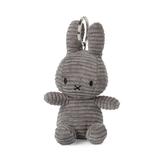 Miffy Keychain ECO Corduroy Grey 10cm