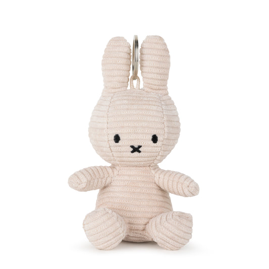 Miffy Keychain ECO Corduroy Light Stone Grey 10cm